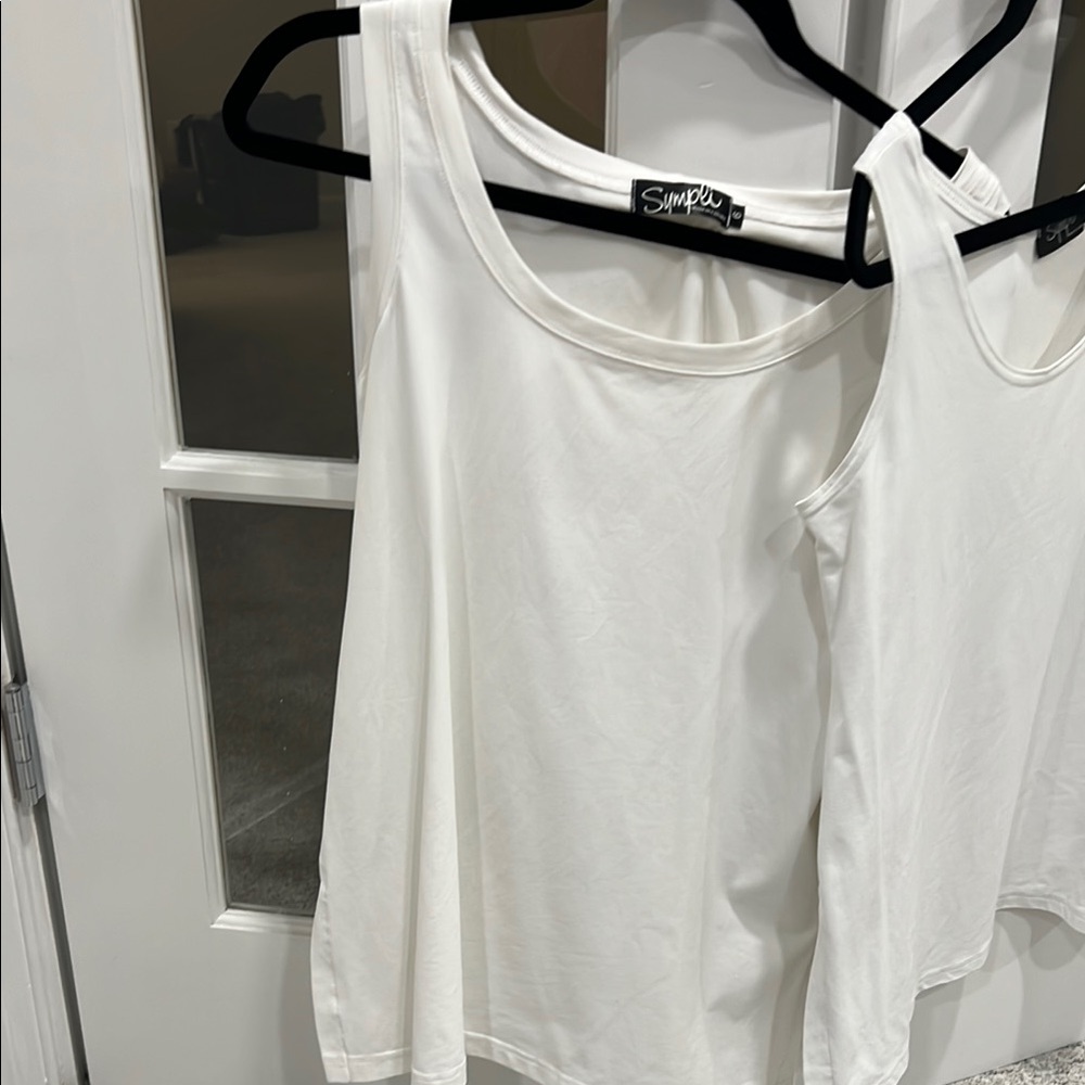 Simply White Tank Tops